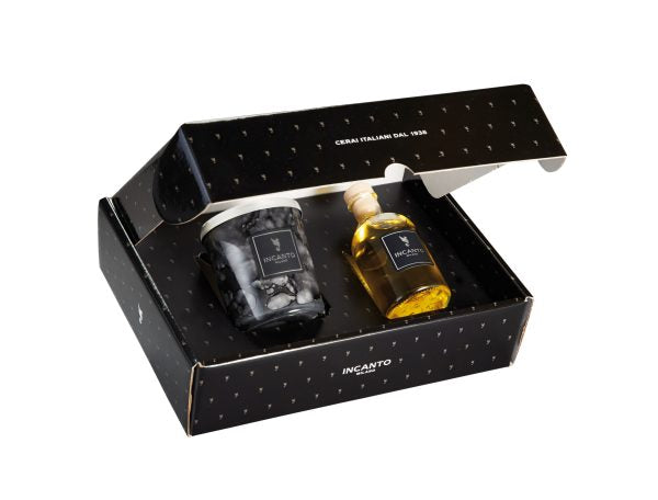 Gift Box Marmo  nero Sandalo e Bergamotto